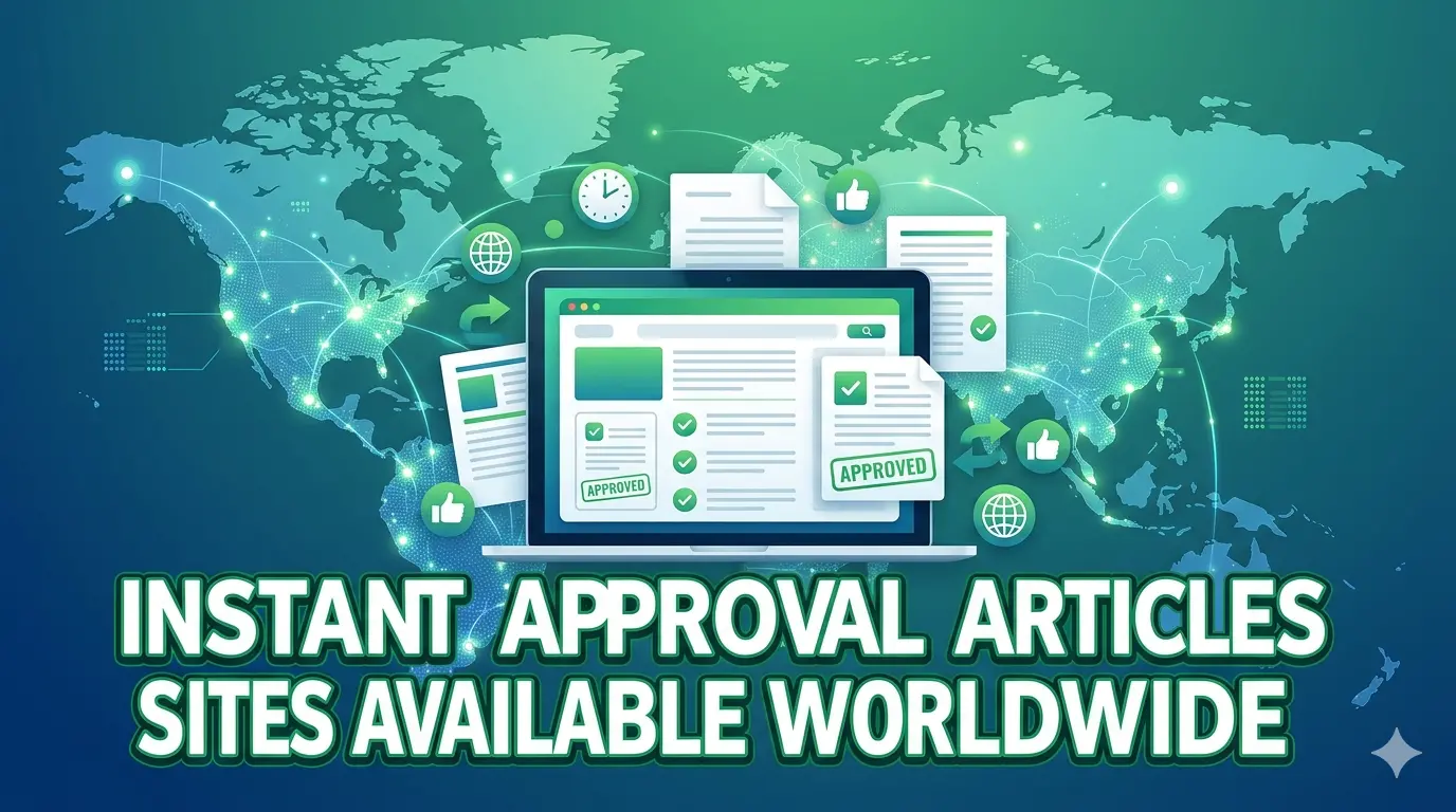Instant Approval Article Sites Available Worldwide