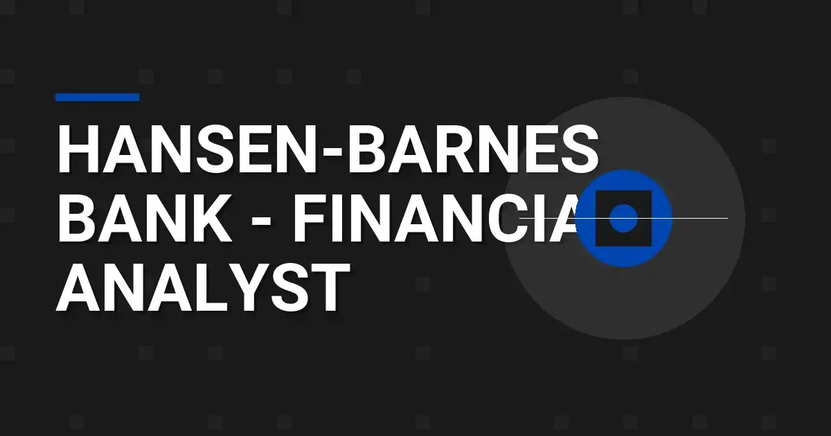 Hansen-Barnes Bank - Financial Analyst