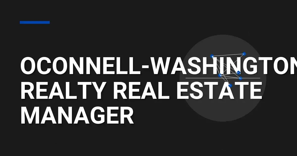 Oconnell-Washington Realty Real Estate Manager